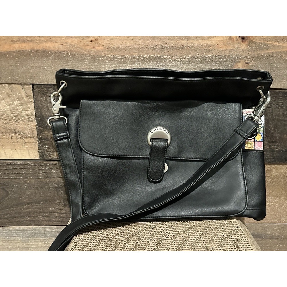 Unlisted‎ By Kenneth Cole.  Ladies Black Handbag/Satchel Purse Shoulder Bag NEW